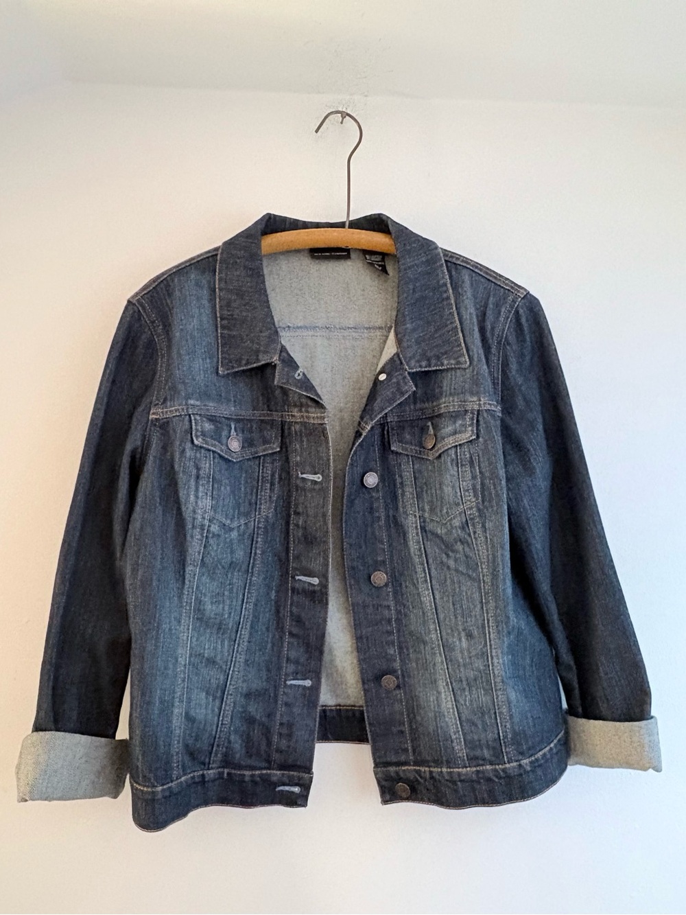 Classic dark wash denim jacket